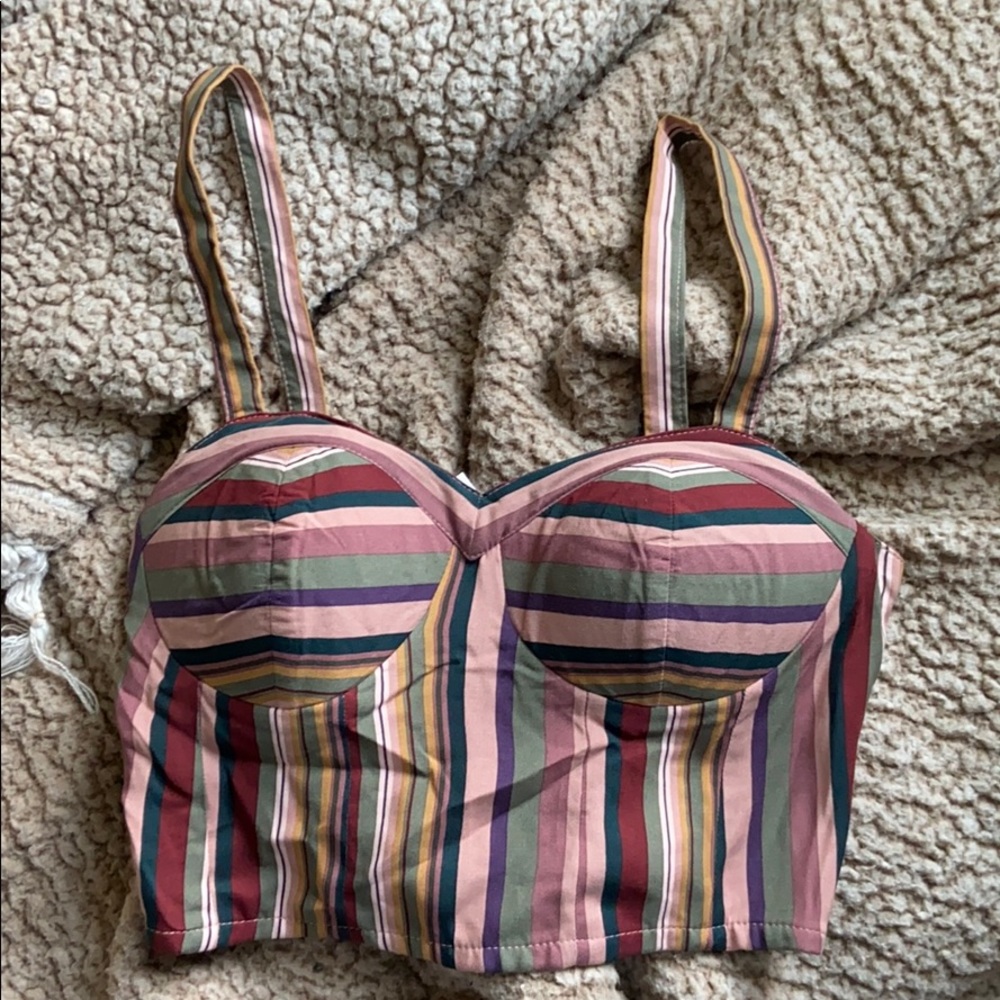 Striped Corset Top NWT